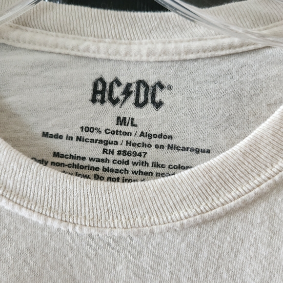 ACDC Leapord Print Logo Raw Graphic Crop T Shirt - Picture 4 of 9